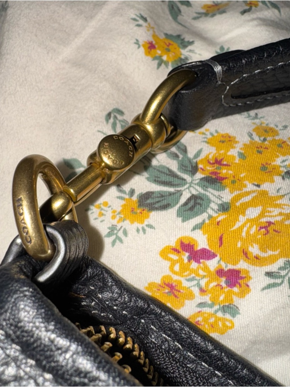 Coach Cary Small Soft Black Pebble Leather Crossbody Bag - Picture 6 of 11